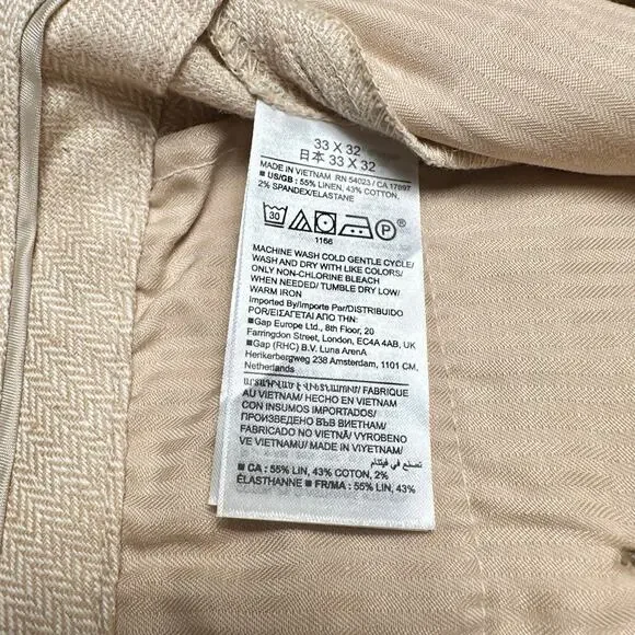 Banana Republic FactoryMenLinen Blend Slim Tailored Fit Trousers33x32